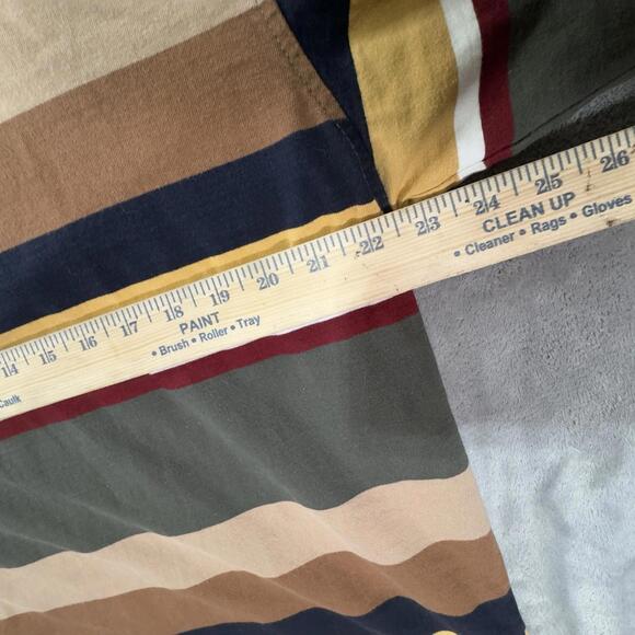 Haggar Rugby Shirt Mens Large Heavy Cotton Striped Long Sleeve - Picture 9 of 9